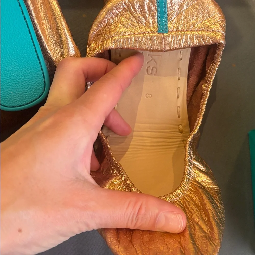 Tieks rose gold glam 8 NIB